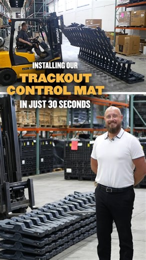 RubberForm Recycled Products on Instagram: "Meet our Trackout Control Mat! (and watch us set it up in just 30 seconds 😎) These mats allow you to say goodbye to messy, outdated rock pads. 🚧 This is the fastest, easiest, and most cost-effective solution for construction site trackout control. Unlike traditional rock pads that clog up and require constant maintenance, our mats install in minutes—just lay them down and get to work."