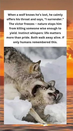 The Wolf’s Surrender: A Lesson in Life Over Pride