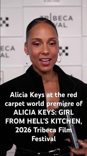 Alicia Keys at world premiere of ALICIA KEYS￼: ￼￼￼￼ GIRL FROM HELL’S KITCHEN, 2026 Tribeca Festival