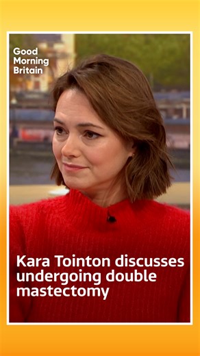 Good Morning Britain on Instagram: "After testing positive for the BRCA gene mutation, Kara Tointon chose to undergo a double mastectomy and bilateral salpingectomy last year. She said the decision was the right one for her and her family, following the loss of her mum and aunt to cancer."