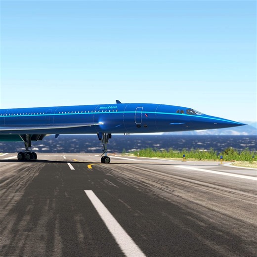 Supersonic Concorde From Microsoft Flight Simulator #reelsvideoシ #msfs2020 #takeoff #airplane | 𝗕 𝗟 𝗔 𝗖 𝗞 𝟰 𝟮 𝟬