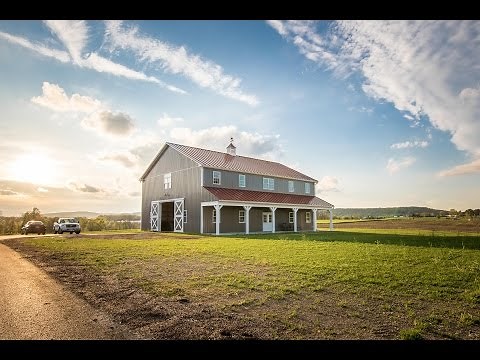 2-story Pole Barn with Metal Roof - A.B. Martin - 4K