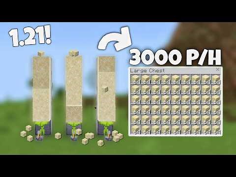 BEST & EASY SAND FARM Tutorial in 1.21 Minecraft Bedrock Edition!