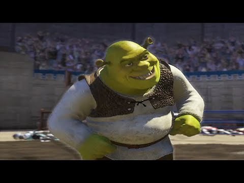 Shrek 2000% speed but when Shrek smiles it's normal speed and zoomed in on his face