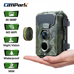 CAMPARK Trail Camera 4K 42MP Game Deer Cameras with Night Vision 120° Angle Lens Infrared Sensors Motion Activated Waterproof 2.4" LCD Trail Cam for Hunting Wildlife Monitoring Home Security