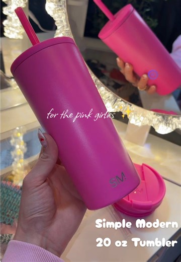 Simple modern 20oz tumbler in the color raspberry vibes ✨ #simplemodern #tumblers #tumblersoftiktok #tiktokshopcreatorpicks