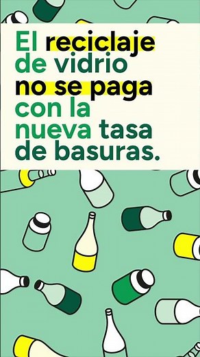 El reciclaje de vidrio NO SE PAGA con la tasa de basuras #Ecovidrio #reciclaje #reciclavidrio