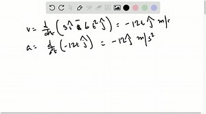 SOLVED:The vector position of a particle varies in time according to the expression 𝐫=(3.00 𝐢̂-6.00 t^2 𝐣̂) m . (a) Find expressions for the velocity and acceleration of the particle as functions of time. (b) Determine the particle's position and velocity at t=1.00 s .