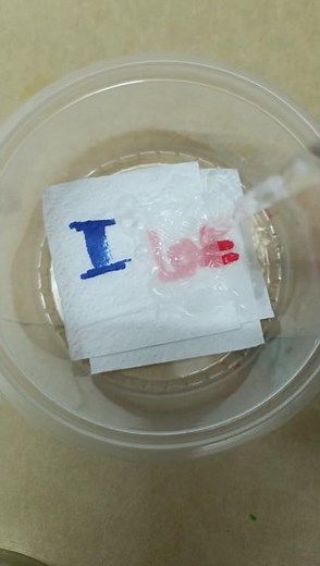 tissue paper art with water #shorts #art