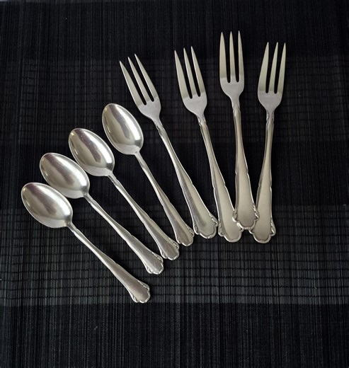 WMF 90 Silver-plated Dessert Cutlery Set – 4 Forks & 4 Spoons, Vintage Germany, Circa 1960s, Elegant Design - Etsy