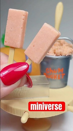 Make Miniverse Chum POPSICLES 🍍 #miniverse #makeitmini #spongebob #miniature #shorts