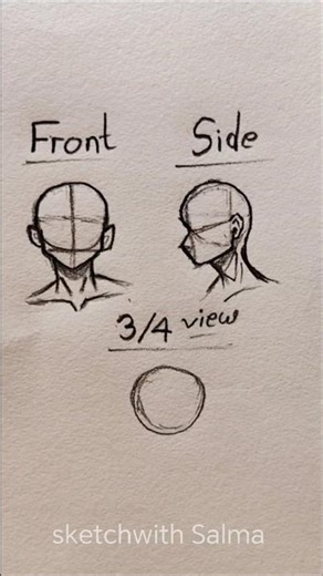 How to draw Head Three different types ✨ #tutorials #howtodraw #sketch #fypシ #drawing #art #shorts