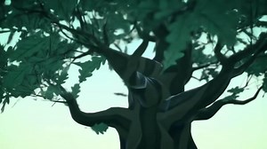Download Animated Oak Tree in Gentle Breeze, Nature's Graceful Dance for free