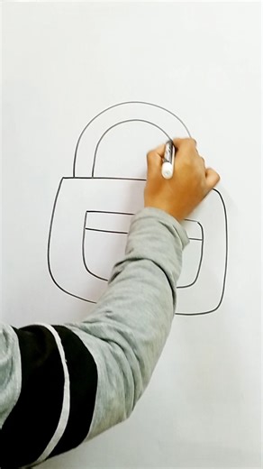 purse drawing 👜 #shortsfeed #drawing #youtubeshorts #art #shorts #diy #draw #trending