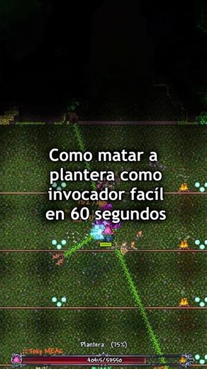 Como matar a plantera como invocador fácil en 60 segundos #terraria #terrariamastermode #short