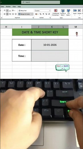 No typing needed ! Excel auto Date and Time tricks | #keyboard #windows #computer