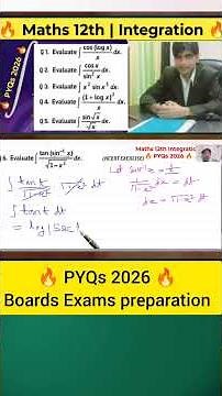 Integration PYQs 2026 Class 12th maths 🔥