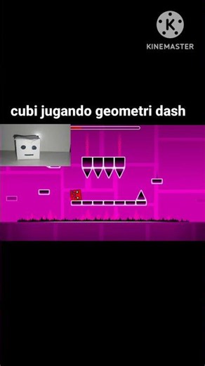 cubi jugando un juego de cubos #memes #geometrydash