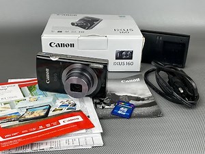 Canon IXUS 160 Black Digital Camera 20.0 MP 8x Zoom