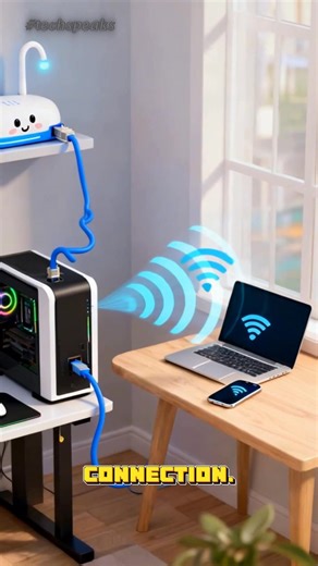 Ethernet vs Wi-Fi — Which should you use? 🎮 Gaming? → Use Ethernet 📱 Phone & casual browsing? → Wi-Fi is fine Wi-Fi = Convenience Ethernet = Stability 👇 COMMENT BELOW: Are you using LAN cable or Wi-Fi? #networkingtips #homewifi #gamingsetup #TechEducation #RouterTips | TechSpeaks