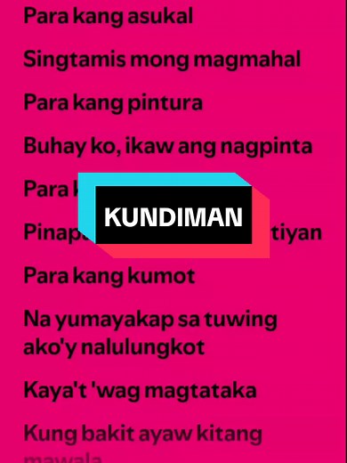KUNDIMAN by Silent Sanctuary #fyp #fypシ゚viral #fypage #foryou #foryoupage #lyrics #lyricsvideo #lyrics_songs