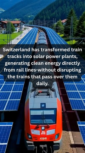 26K views · 406 reactions | Switzerland has transformed train tracks into solar power plants, generating clean energy directly from rail lines-without disrupting the trains that pass over them daily. #fblifestyle | Gordon Hutchinson | Facebook