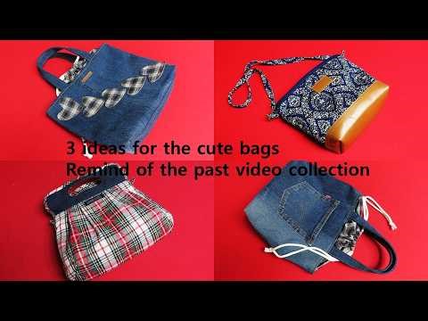 DIY"안입는 옷들" 로 "아름다운 가방" 을 만드는 것은 "참 행복한 일" 입니다!/3 ideas/drawstring bag/cross bag/hand bag
