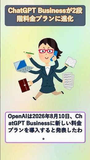 ChatGPT Businessが2段階料金プランに進化｜AIで遊ぼう