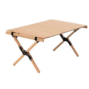 [Hot Item] Outdoor Folding Egg Roll Table Full Beech Wood