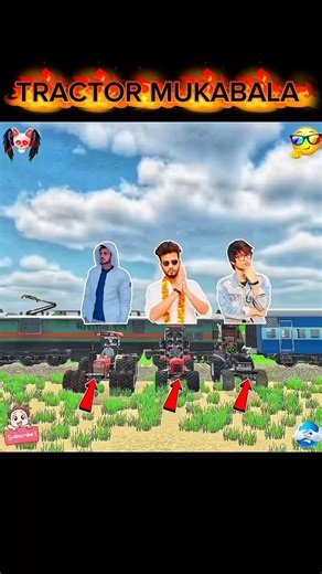 Kaun Sa Tractor Train Ko Rokega 😨🔥 | Indian vehicles simulator 3D #shorts #indianvechilesimulator3D