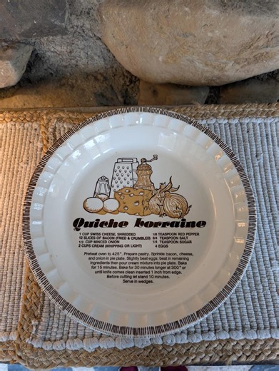 Vintage Royal China by Jeanette “quiche Lorraine” Recipe Pie Plate – 1970s USA - Etsy