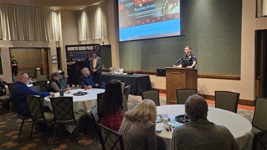 🎉🐾 THANK YOU, NORTH BEND! Because of our generous community, more than $53,000 has already been raised for the North Bend Police Department - Oregon K-9 Program. Your support is helping K-9 Athena and our officers keep North Bend safe. Earlier this week, Police Chief Cal Mitts, Captain Ed Perry, and K-9 Officer Benjamin Martin joined Mayor Jessica Engelke for a donor meet-and-greet hosted by the Ko-Kwel Casino Resort. We’re grateful for this partnership—the Resort provided the venue and refres