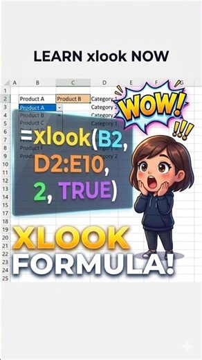 Stop Using VLOOKUP! Learn XLOOK Now 😱 #shorts #short #excel #tricks