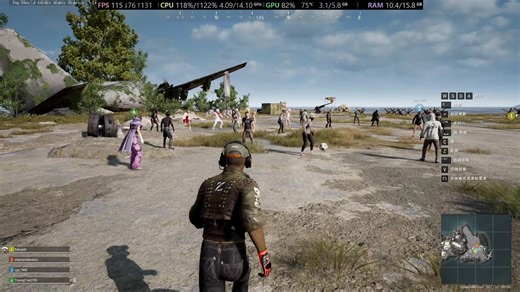 12100F 1660S pubg帧率测试