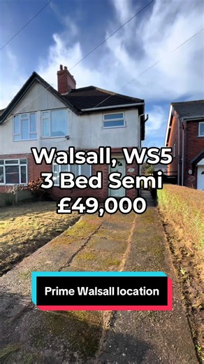 🔥 AUCTION DEAL ALERT – PRIME WALSALL OPPORTUNITY! 🔥 🏡 20 Yew Tree Road, Walsall, WS5 4NQ 💷 Guide Price: £49,000 📦 Lot No: 124 ✨ Property Highlights: 👨‍👩‍👧‍👦 Perfect for a family home 📍 Right by Broadway, Walsall – Sought-after location 🔨 Huge potential to add value 💰 Ideal for investors or first-time buyers 🚀 Affordable entry price in a high-demand area! ⚡ Opportunities like this don’t come around often! 📲 Message now for more property details! #PropertyAuction #WalsallProperty #Be