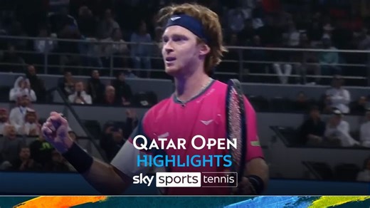 Felix Auger Aliassime vs Andrey Rublev | Qatar Open highlights