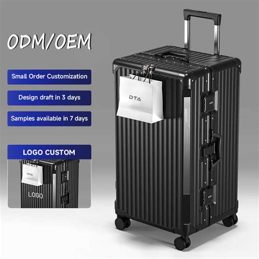 Extra Large 30 Inch Durable Travel Luggage Case Large Capacity Trolley Aluminum Suitcase  Material Spinner Caster