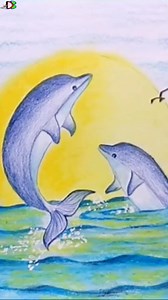 54K views · 914 reactions | Easy scenery | Dolphins #drawing | Drawing Book | Facebook