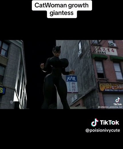 Catwoman growth giantess | growth