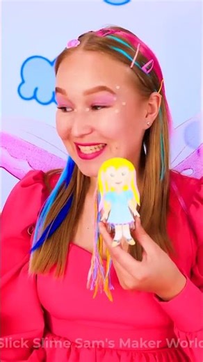 Mom Made a Doll Just for Hair Styling! 😍✨ #CreativePlay #KidsDIY