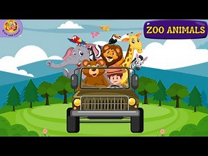 Zoo Animal Names And Sounds In English | Learn Zoo Animals Names For Kids | Animals For Kids English