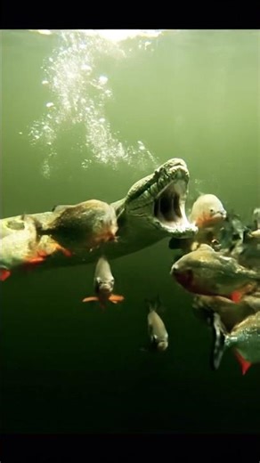 Anaconda vs Pirhana#ai #aivideo #trending #shortvideo #phonk