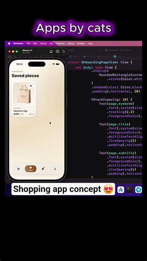 Clean, cozy shopping app build with SwiftUI 😍