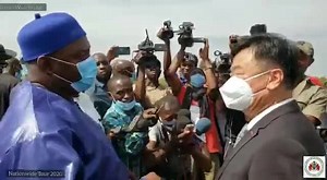 33K views · 1.2K reactions | On his way to the dialogue with the people in Wuli, President Barrow made a brief stop at the construction site of the Basse-Wuli bridge, which is expected to be completed early 2021. #BarrowMeetsPeople2020 | State House of The Gambia | Facebook