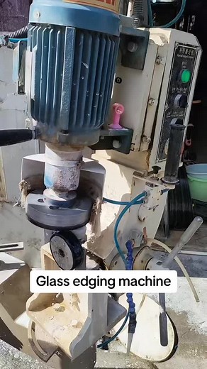 Glass beveling machine on TikTok