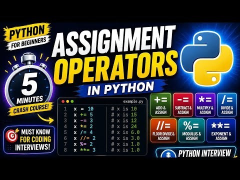 Python Assignment Operators Explained in 10 Minutes 🚀 | Python Interview Questions | Python Tutorial