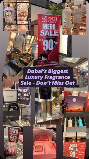 Farha Azhar | UGC Creator UAE Licensed Influencer on Instagram: "DUBAI, THIS IS THE SALE EVERYONE WAITS FOR @essenzimiddleeast The city’s BIGGEST luxury fragrance mega sale is finally here at Le Méridien Dubai Hotel & Conference Centre, Al Garhoud. Discover 100% original branded perfumes, including gift sets and special perfumes for infants and kids. Explore a huge range of makeup essentials, stylish watches, bags, purses, sunglasses and more all under one roof in the grand hall. Enjoy massive d
