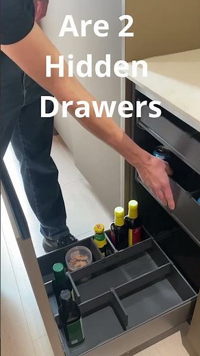 Hidden Kitchen Hack! This Cupboard Opens Like a Drawer #kitchendesign #smarthome #interiorgoals