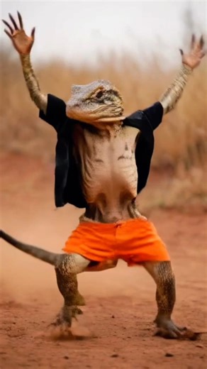 Lizard Got Talent. Watch his Crazy Dance Step 2026 #bts #punjabisong #asmr