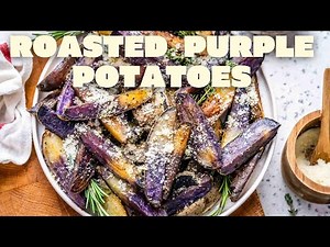 Crispy Roasted Purple Potatoes - Homemade delicious clean eating side dish